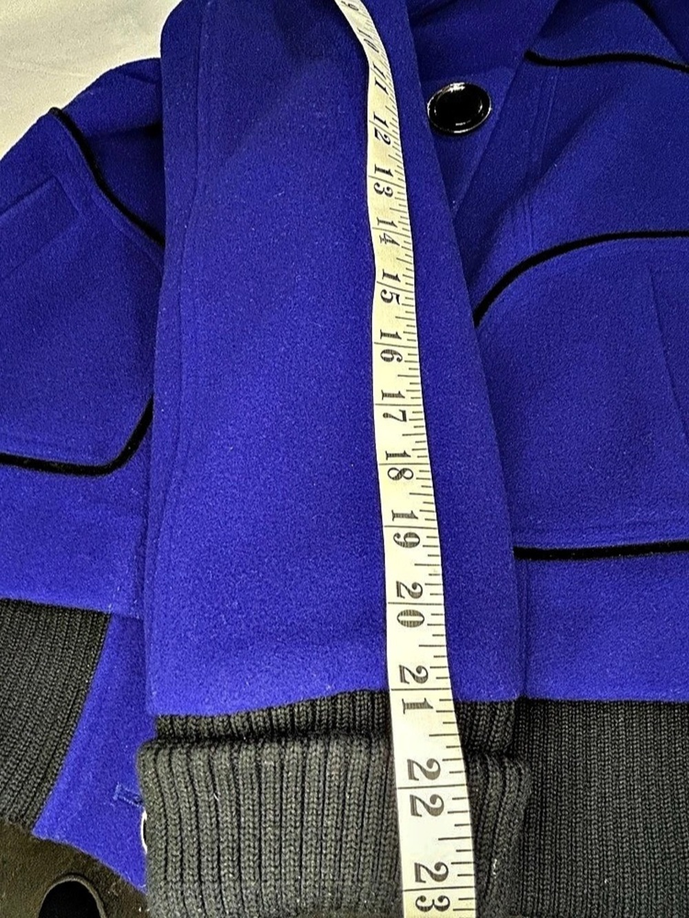 🇨🇦 Soia & Kyo Canadian Designer Royal Blue Wool Jacket Size M - Picture 11 of 14